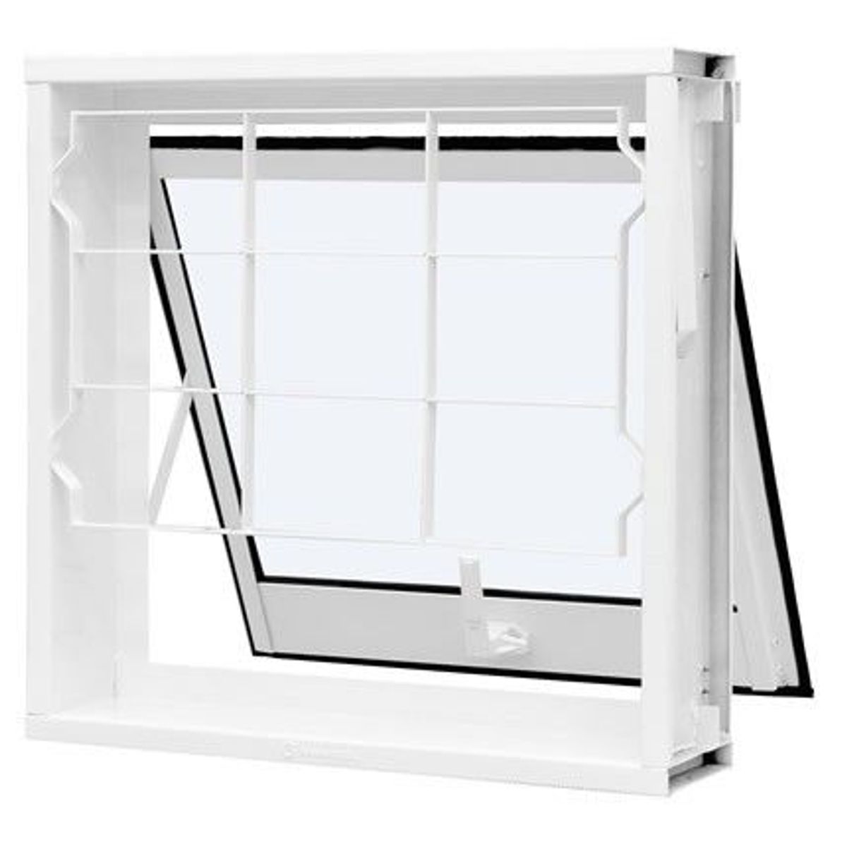 Janela Maxim-ar Aço Branco Quadriculada 60x80x12cm Qualitysol, marca Ramassol - Foto Principal