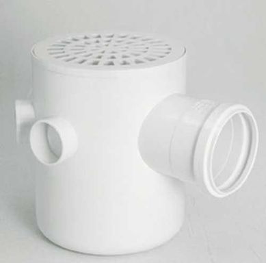 Caixa Sifonada Grelha N64 Redonda, Branco, 100x100x50mm