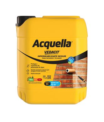Impermeabilizante Incolor Acquella Base gua para Fachadas e Telhados Bombona 5 Litros Vedacit