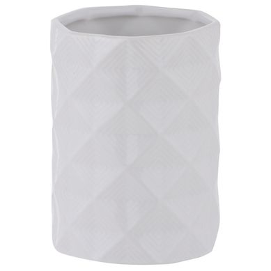 Porta Escova Rhombus Branco Just Home Collection