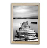 Quadro Moldura Cofre Ponte Barco 20x25cm