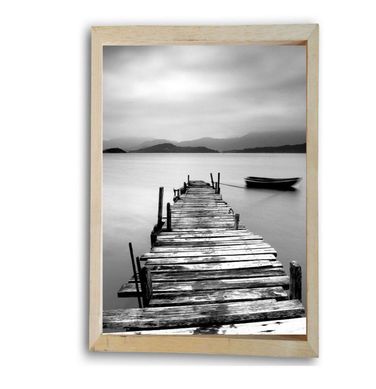Quadro Moldura Cofre Ponte Barco 20x25cm