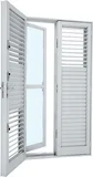 Porta Balcão Multiflex Aço 4 Folhas Central 217x120x16cm Pratika