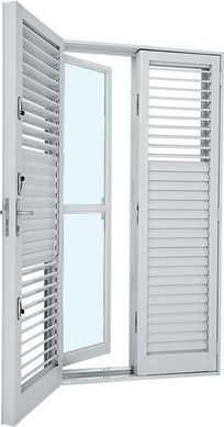 Porta Balco Multiflex Ao 4 Folhas Central 217x120x16cm Pratika