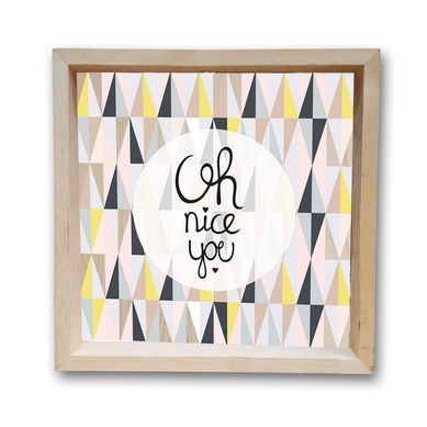 Quadro Moldura Cofre Nice You 30x30cm