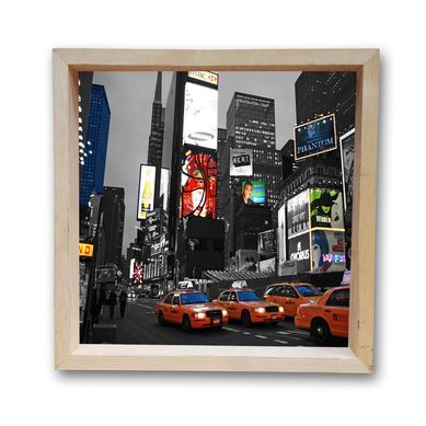 Quadro Moldura Cofre Nova York II 30x30cm