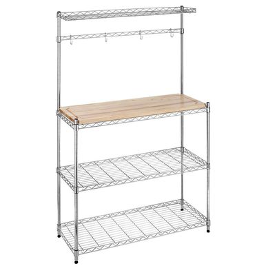 Estante de Metal com 3 Prateleiras 140x92x35cm Prata