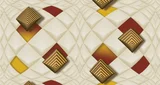 Papel de Parede 88120-1 Modern Art 1500x106cm Vinho e Dourado