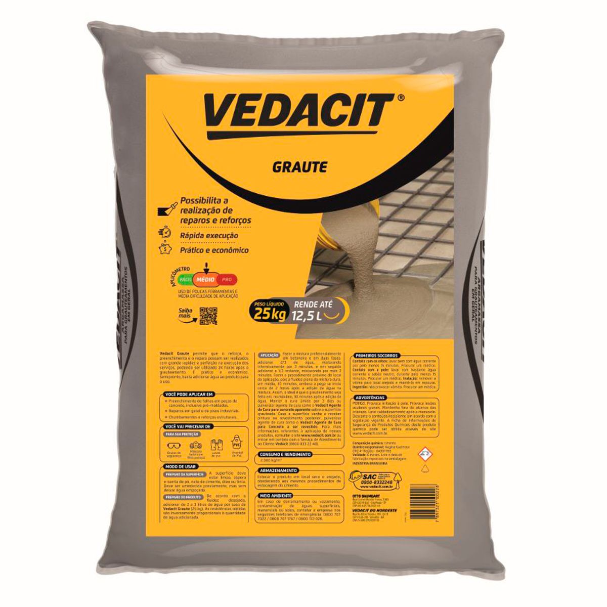 Vedacit Graute Monocomponente Saco 25kg Vedacit, marca Vedacit - Foto Principal