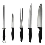 Jogo de Facas para Churrasco 5 Peças Preto