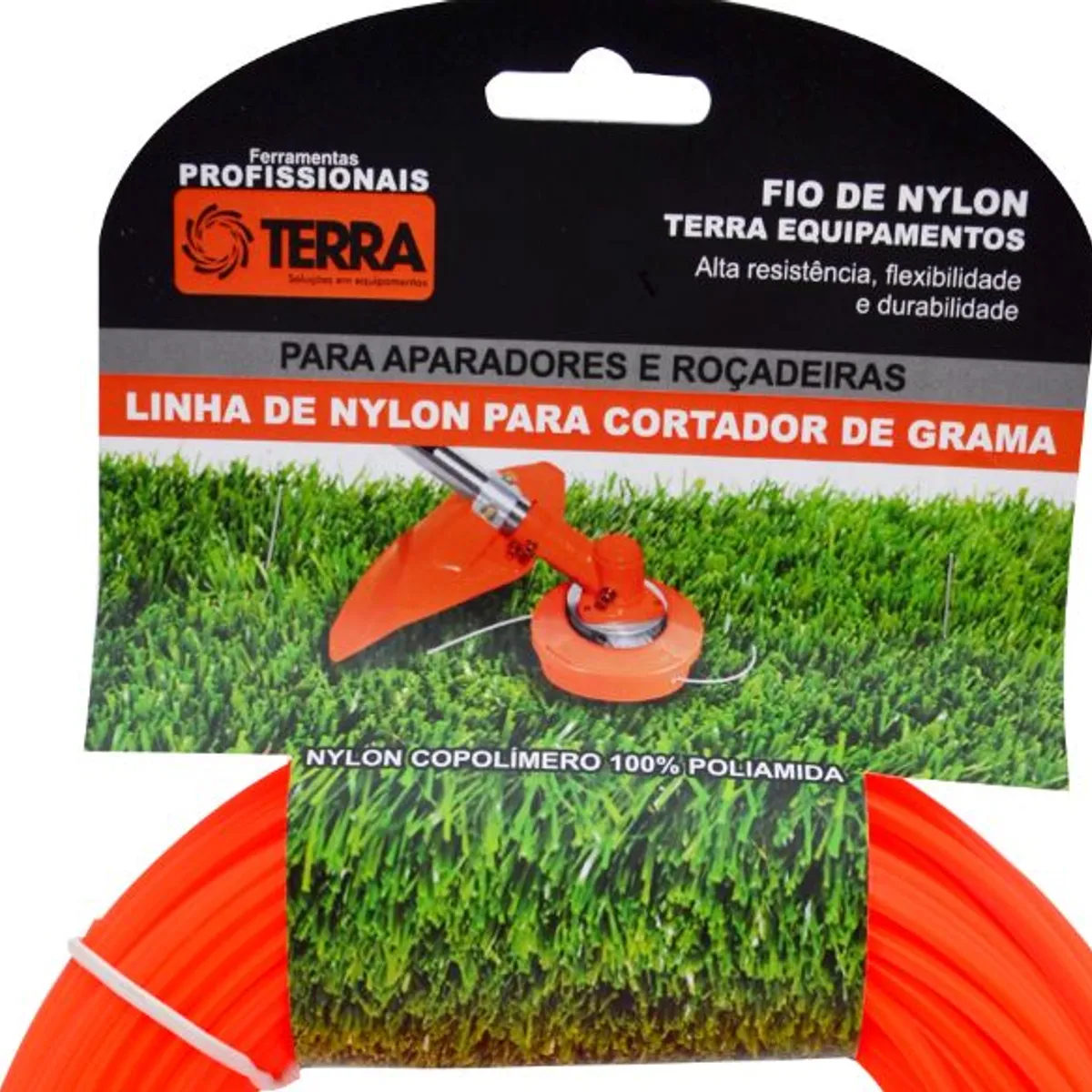 Fio Nylon Para Roçadeira 3,0 Mm Quadrado Terra Equipamento, marca Terra - Foto 2