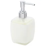 Porta Sabonete Líquido em Plástico Cubo Bege Just Home Collection