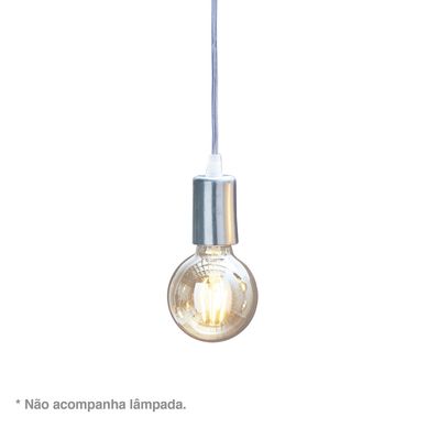 Pendente Orbital 6x15cm Bivolt Prata