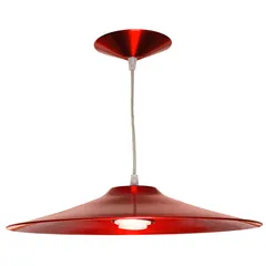 Pendente de Alumínio Chapéu Chinês Bivolt Vermelho