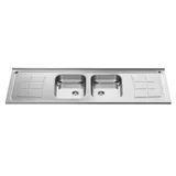 Pia Inox Cuba Dupla Bali 180x56cm Aço