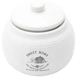 Pote com Tampa de Porcelana 450ml Branco