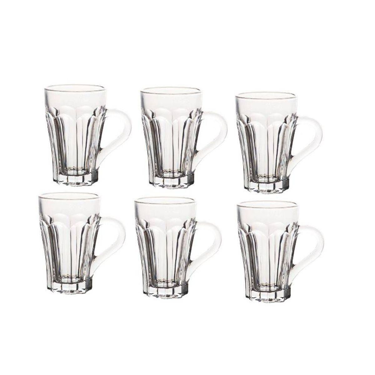 Jogo 6 Copos Mini com Alça Allure Vd Transparente 140ml Rojemac, marca Rojemac - Foto Principal