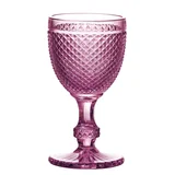 Taça de Vidro para Água Bico de Jaca 255ml Lilás