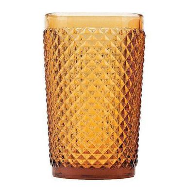 Copo Alto Vidro Sodo-Calcico Bico de Jaca 355ml Ambar