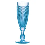 Taça de Vidro para Champagne Bico de Jaca 185ml Azul