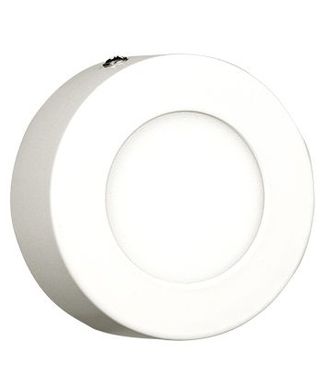 Luminria Plafon de Sobrepor LED 6W 3000K Bivolt 120mm Redondo Branco