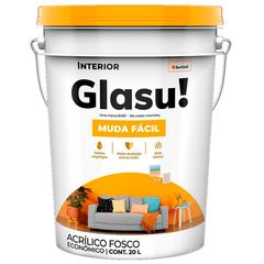 Tinta Acrílica Econômica Glasu Muda Fácil 20L Branco