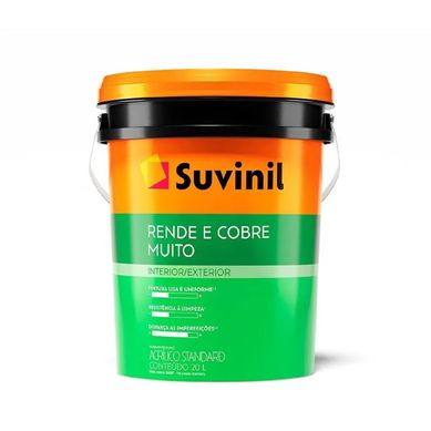 Tinta Fosco Interior Rende e Cobre Muito Standard 20L Branco
