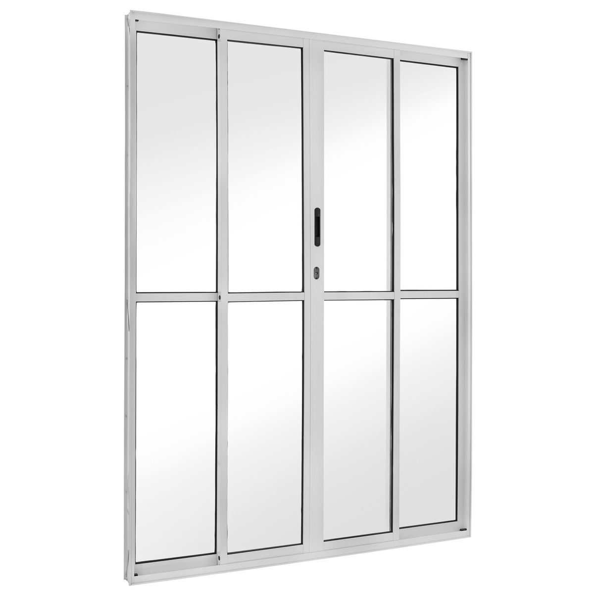 Porta de Correr Alumínio Branco 4 Folhas Central 210x150x11,5cm Ecosul, marca Esquadrisul - Foto Principal