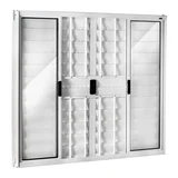 Janela Veneziana Alumínio Branco 6 Folhas Com Grade Central 100x200x8cm Ecosul