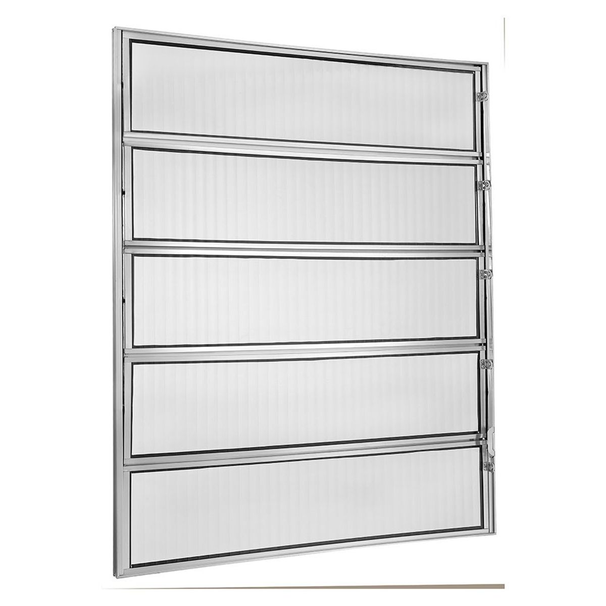 Janela Basculante 4 Basc Alumínio Brilhante 100x100x2,5cm Ecosul, marca Esquadrisul - Foto Principal