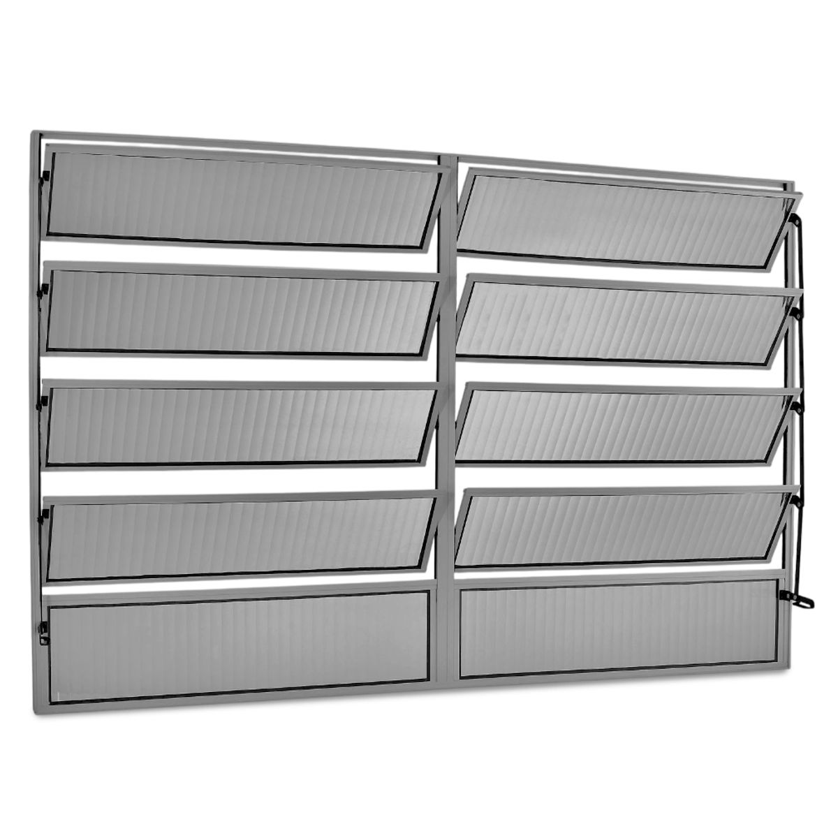 Janela Basculante 8 Basc Alumínio Brilhante 100x120x2,5cm Ecosul, marca Esquadrisul - Foto Principal
