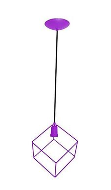 Pendente Aramado Cubo 60W Bivolt Lils