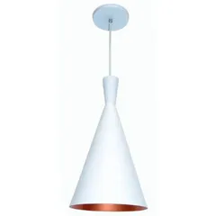 Pendente Branco e Cobre Tom Dixon Cone Bivolt Pavilonis