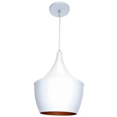 Pendente Branco e Cobre Tom Dixon Bojudo Bivolt