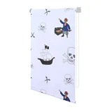 Cortina Rolô Blackout Piratas 140x160cm Branco