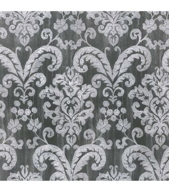 Papel de Parede Floral 10mx52cm Preto