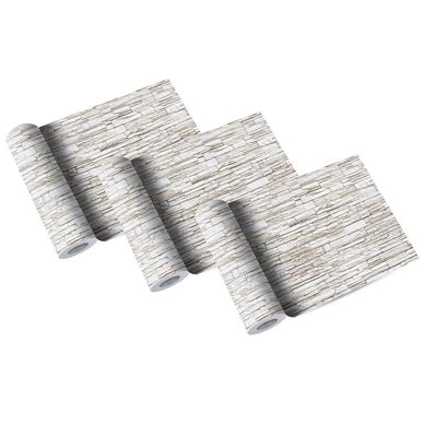 Kit com 3 Papeis de Parede Canjiquinha 10mx52cm Marrom