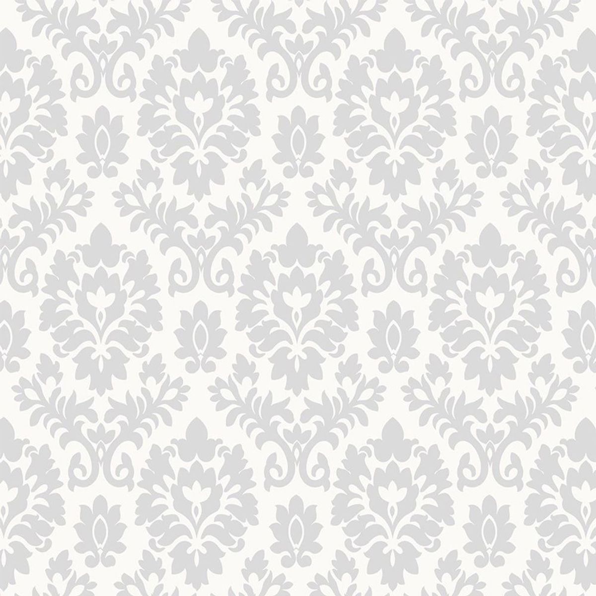 Papel de Parede Arabesto Folhas 0,52x10m Branco, marca Bobinex - Foto Principal