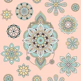 Papel de Parede Mandala 52x100 cm Rosa Bobinex