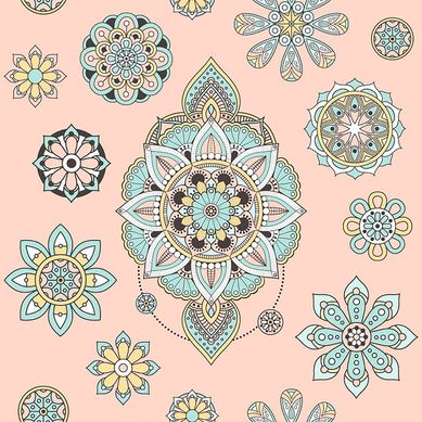 Papel de Parede Mandala 52x100 cm Rosa Bobinex