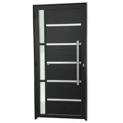 Porta Lambri e Friso e Visor Alumínio Preto Direita 210x90x4,6cm Miraggio