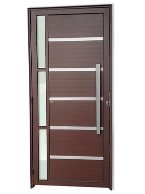 Porta Lambri e Friso e Visor Alumnio Corten Direita 210x90x4,6cm Miraggio