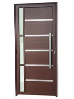 Porta Lambri e Friso e Visor Alumínio Corten Direita 210x100x4,6cm Miraggio