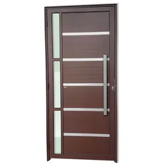 Porta Lambri e Friso e Visor Alumínio Corten Direita 210x100x4,6cm Miraggio