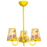 Lustre Kids Zoo 3 Lâmpadas E27 Bivolt Colorido