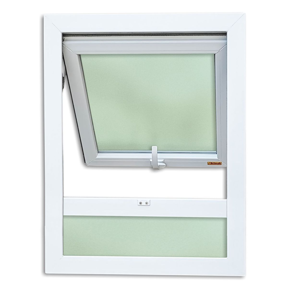 Janela Maxim-ar com bandeira PVC Branco 80x60x3,8cm Itec, marca Brimak - Foto 2