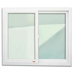 Janela de Correr PVC Branco 2 Folhas Móveis 100x150x6cm Itec