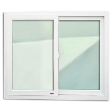 Janela de Correr PVC Branco 2 Folhas Mveis 100x200x6cm Itec