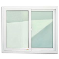 Janela de Correr PVC Branco 2 Folhas Móveis 100x200x6cm Itec