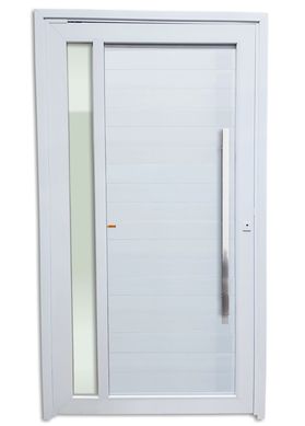 Porta Pivotante e Visor PVC Branco Direita 216x120x6cm Visione